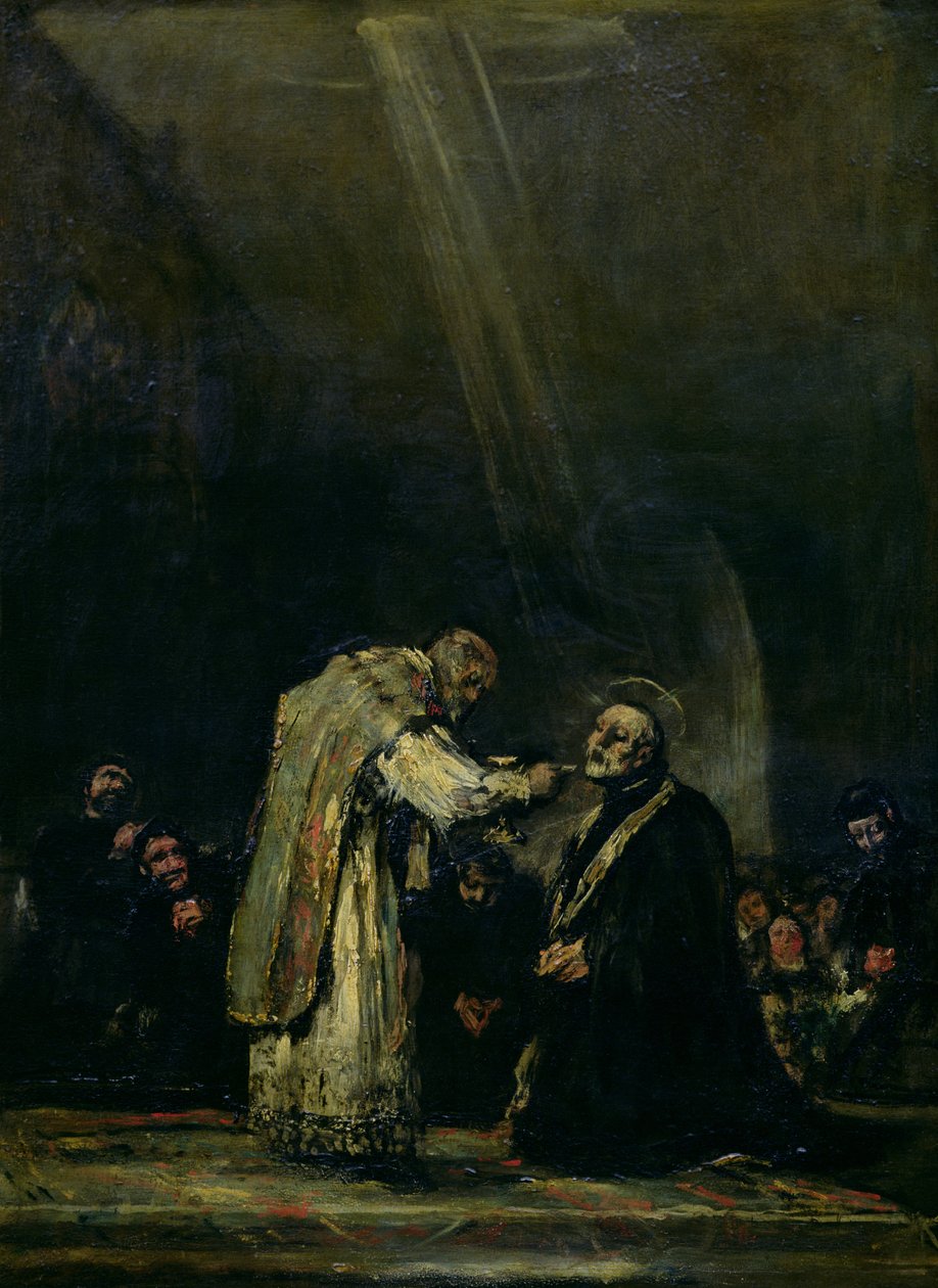 De laatste communie van St. Joseph Calasanz (1556-1648) c.1819 door Francisco de Goya