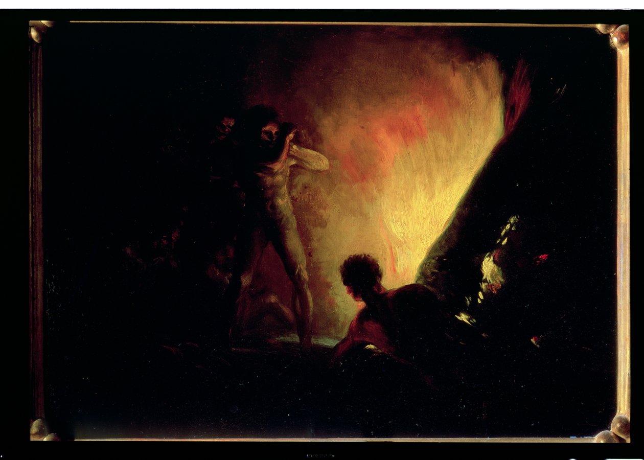 De Brandstapel, c.1800-05 door Francisco de Goya