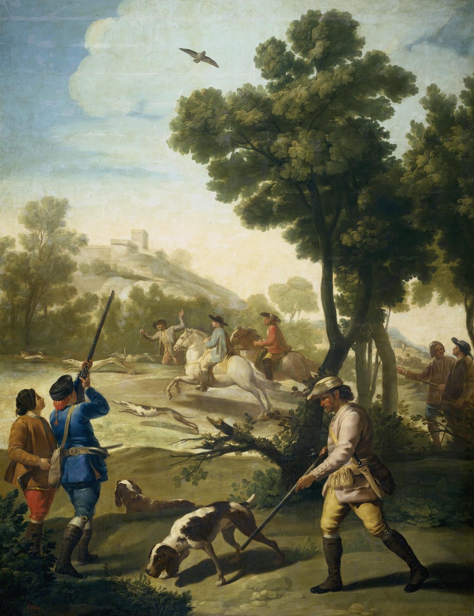 De kwarteljacht door Francisco de Goya
