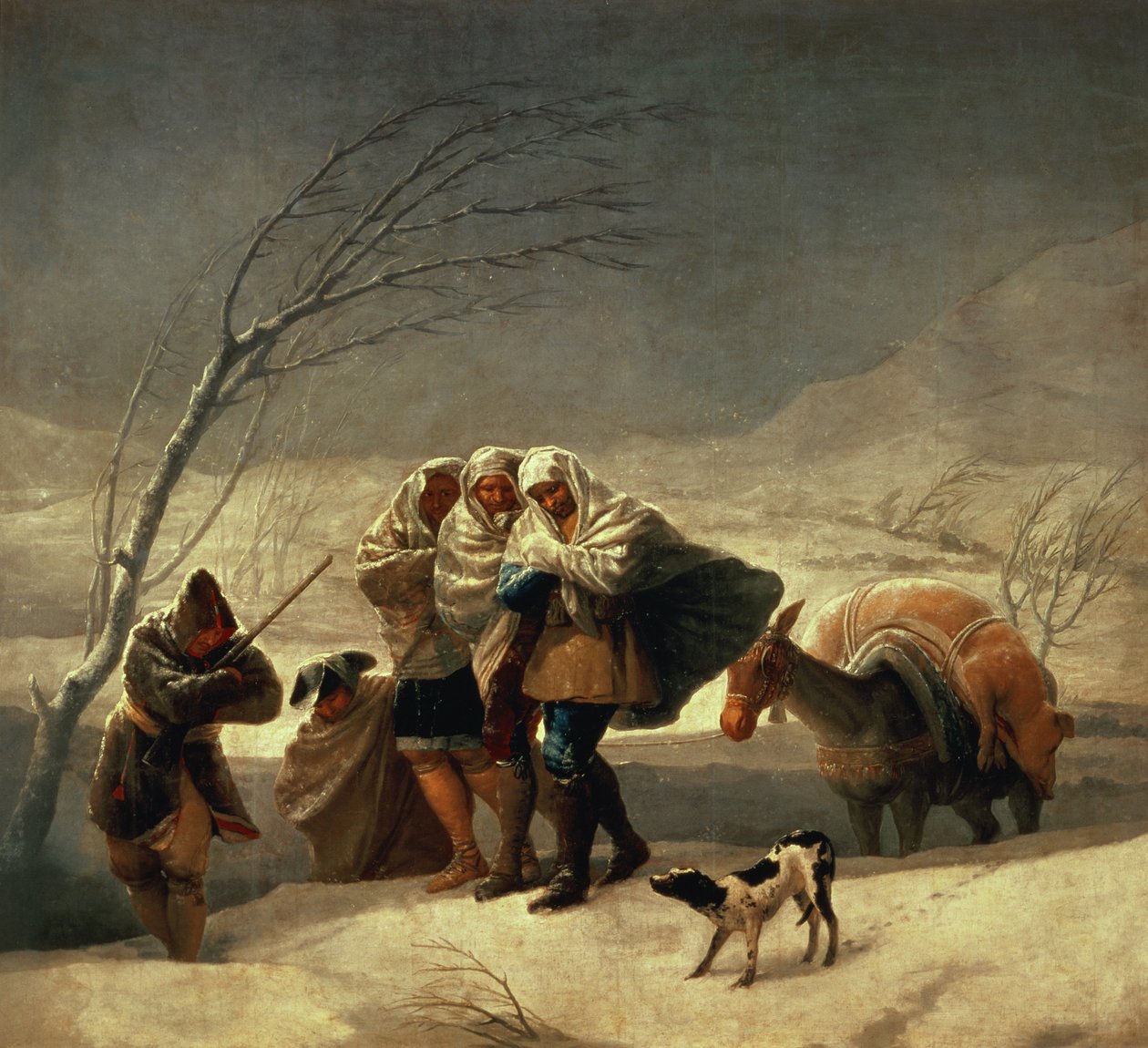 De sneeuwstorm, 1786-87 door Francisco de Goya