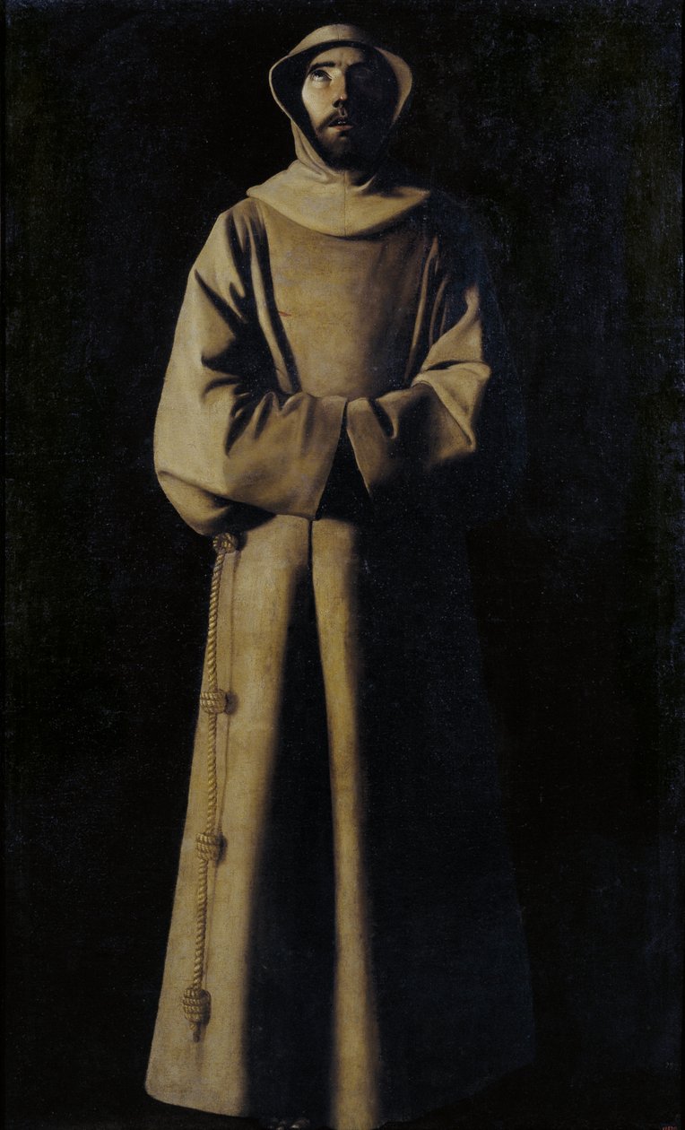 Sint Franciscus van Assisi volgens de Visie van Paus Nicolaas V door Francisco de Zurbaran