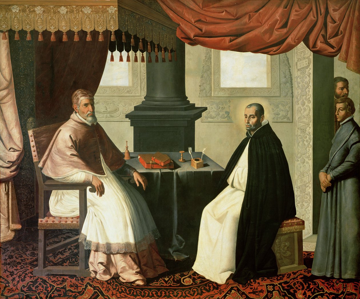 St. Bruno (1030-1101) en paus Urbanus II (ca. 1035-99) 1630-35 door Francisco de Zurbaran