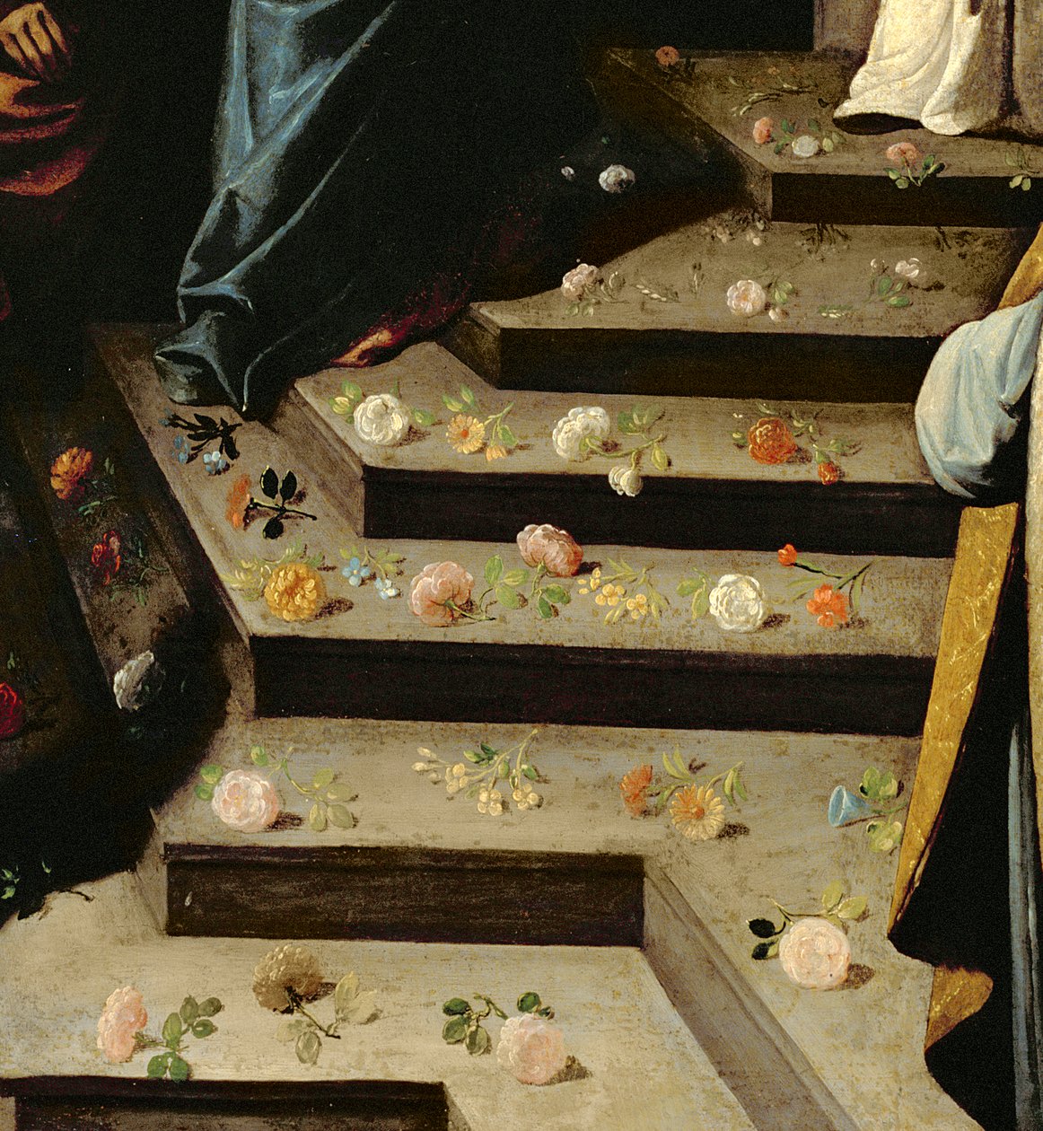 Bloemen strooien (detail) door Francisco de Zurbaran