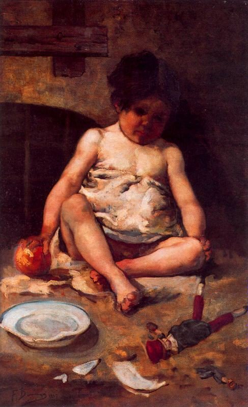 Beeld van een kind door Francisco Domingo Marqués
