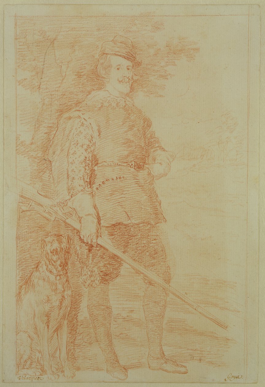 Koning Filips IV van Spanje in jachtkostuum (1605-65) door Francisco de Goya