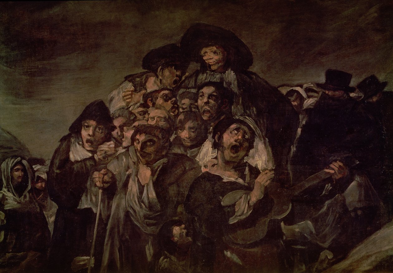 Bedevaart naar de Poel van San Isidro, detail, 1821 (detail) door Francisco de Goya