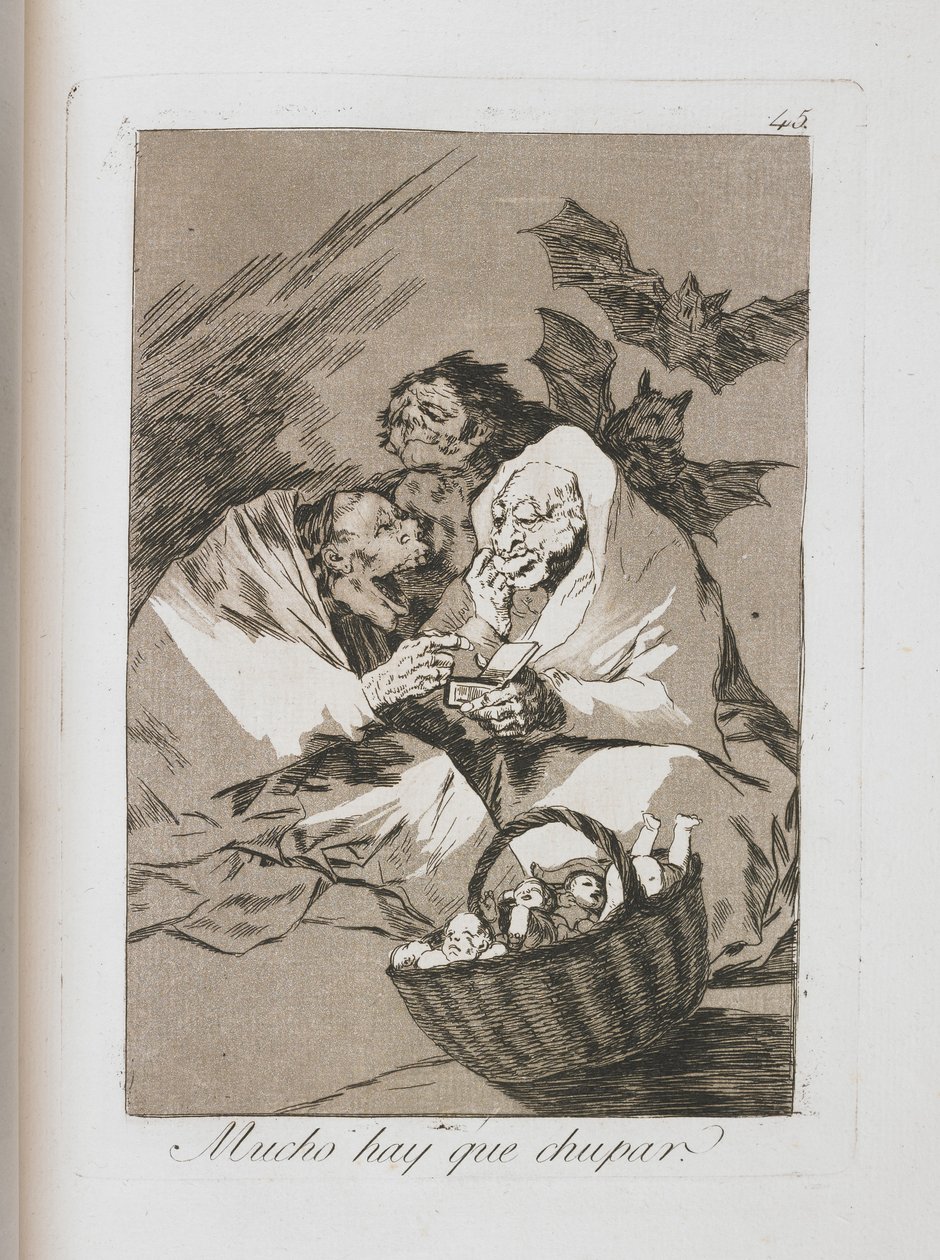 Plaat uit Los Caprichos, 1797-1798 door Francisco de Goya