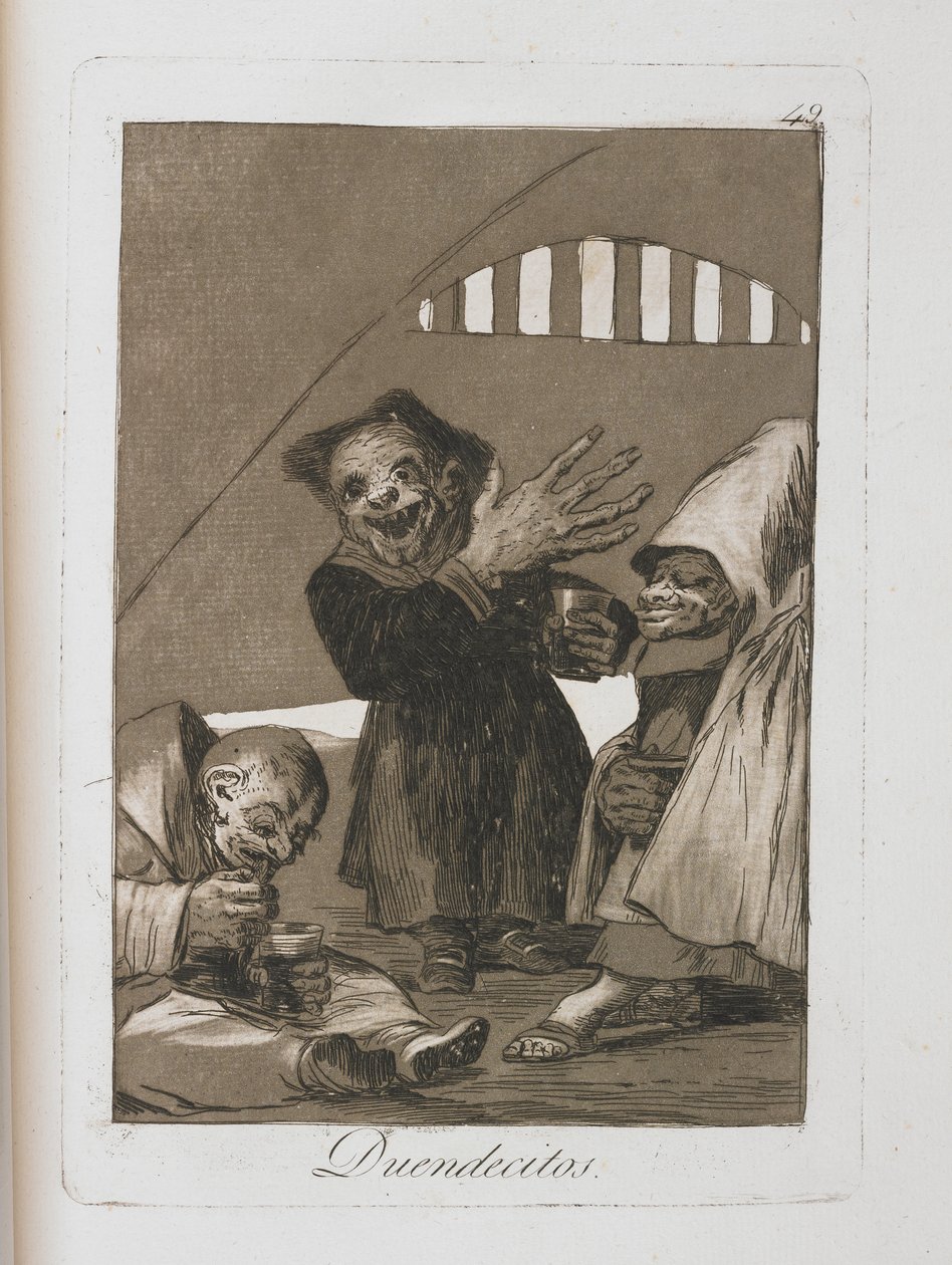 Plaat uit Los Caprichos, 1797-1798 door Francisco de Goya