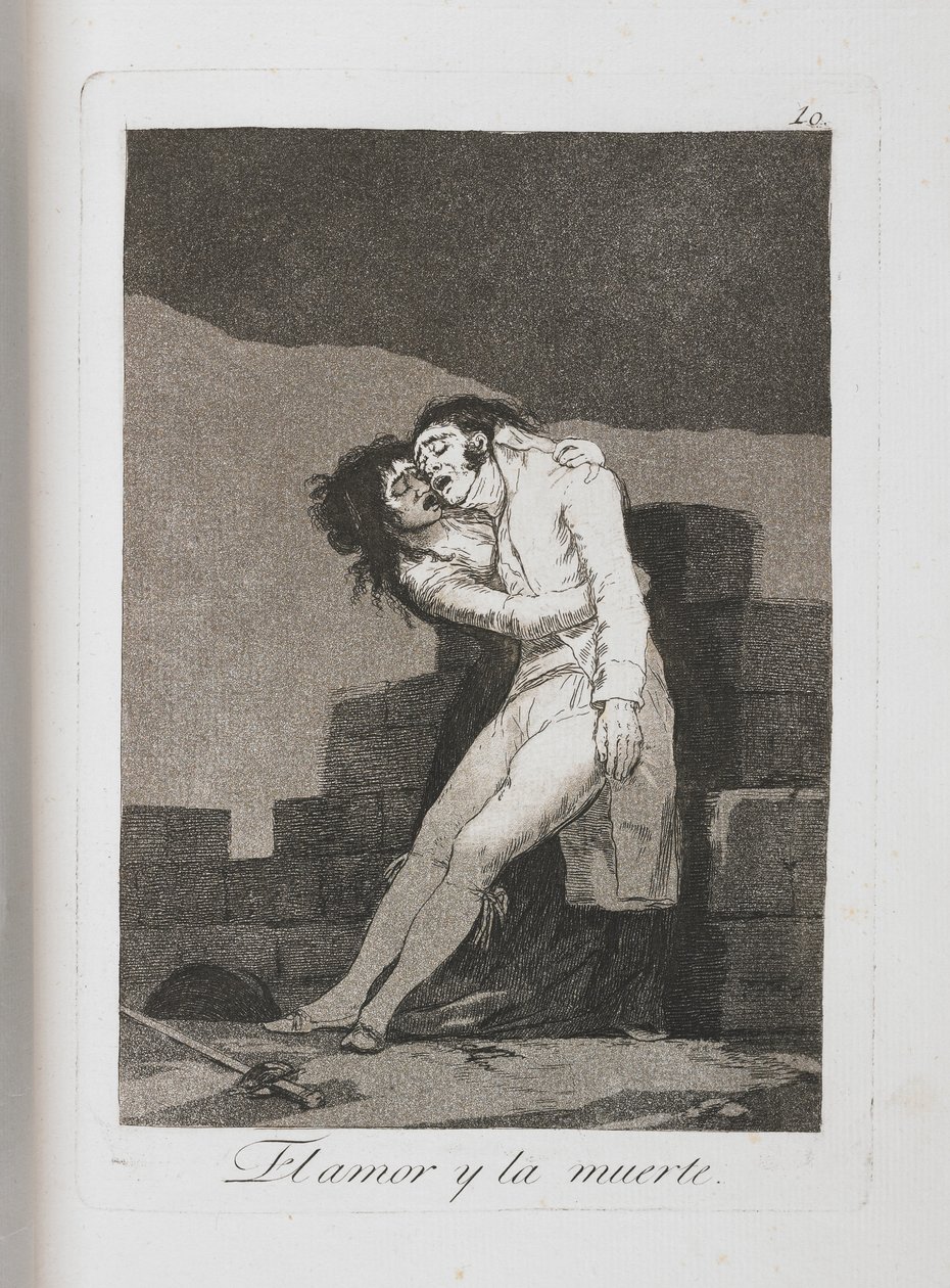 Plaat uit Los Caprichos, 1797-1798 door Francisco de Goya