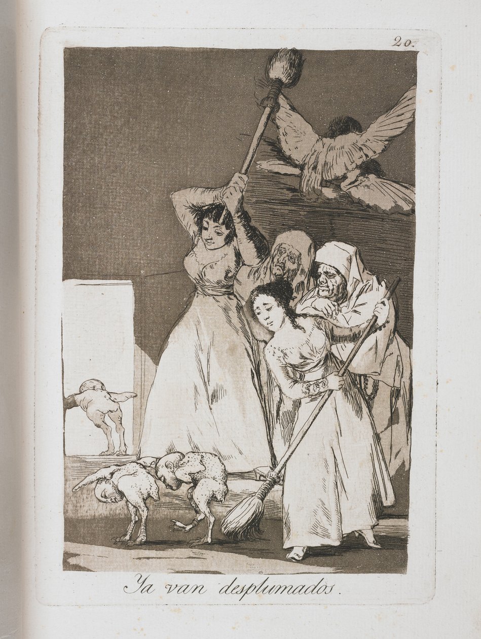 Plaat uit Los Caprichos, 1797-1798 door Francisco de Goya