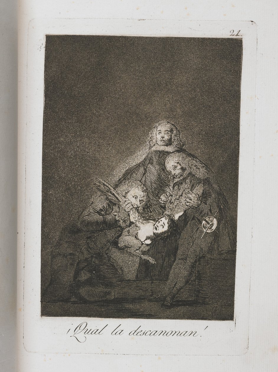 Plaat uit Los Caprichos, 1797-1798 door Francisco de Goya