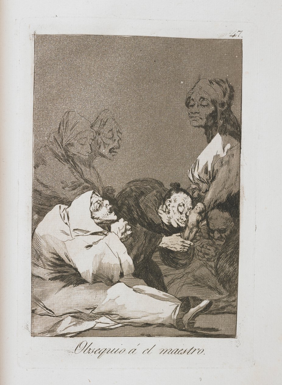 Plaat uit Los Caprichos, 1797-1798 door Francisco de Goya