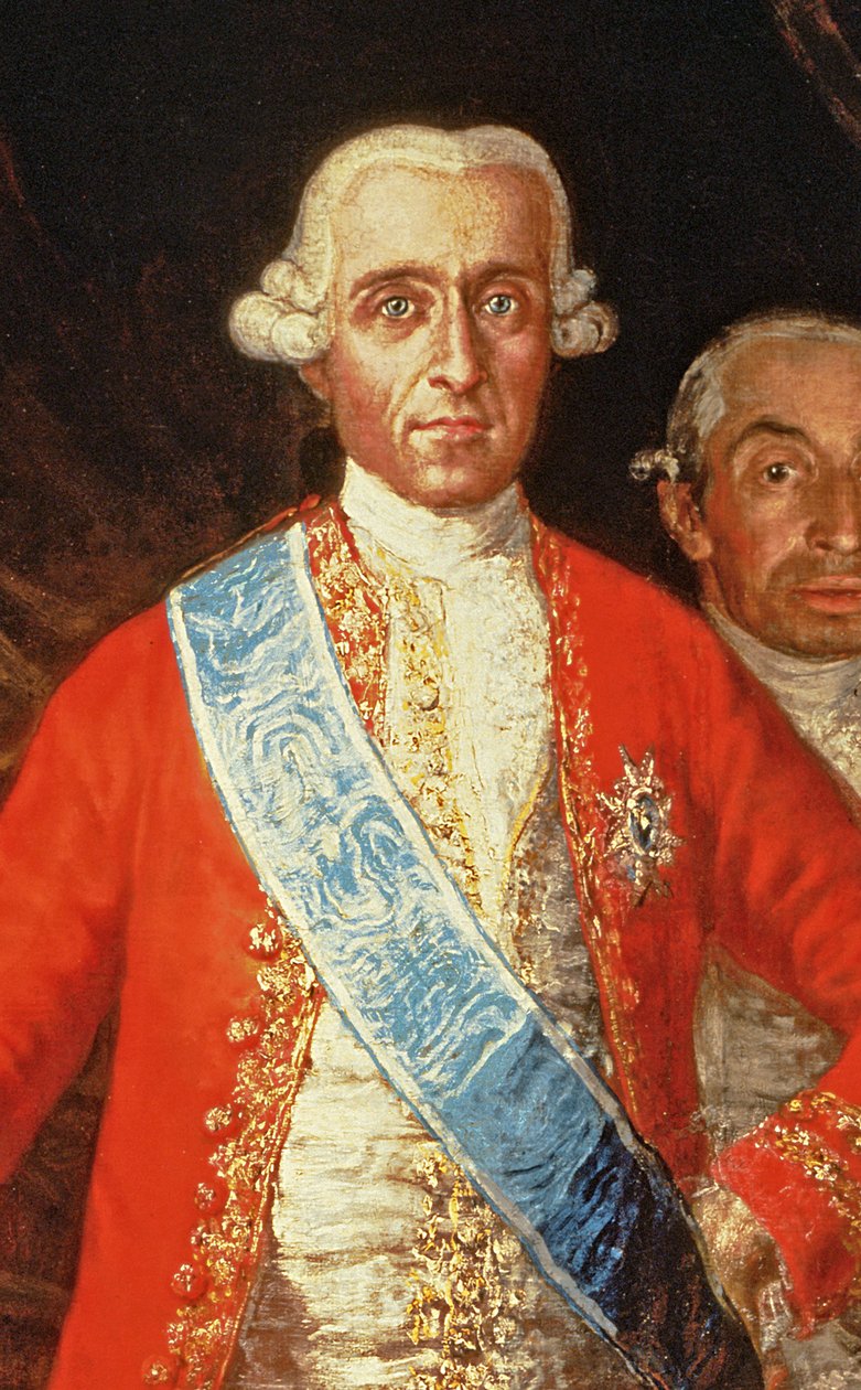 Portret van Don Jose Monino y Redondo I, Conde de Floridablanca (detail) door Francisco de Goya