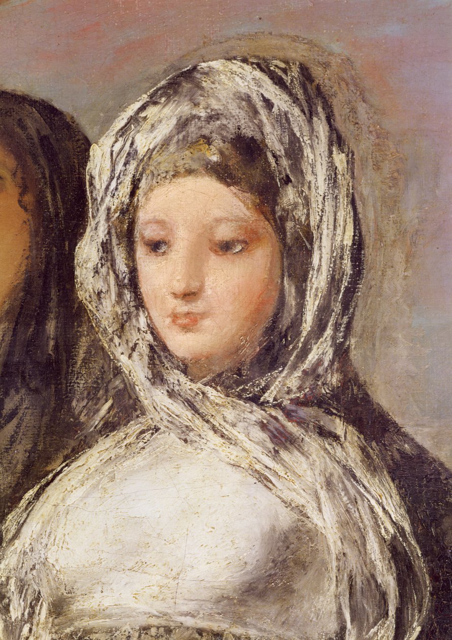 De Brief of De Jonge Meisjes (detail) door Francisco de Goya