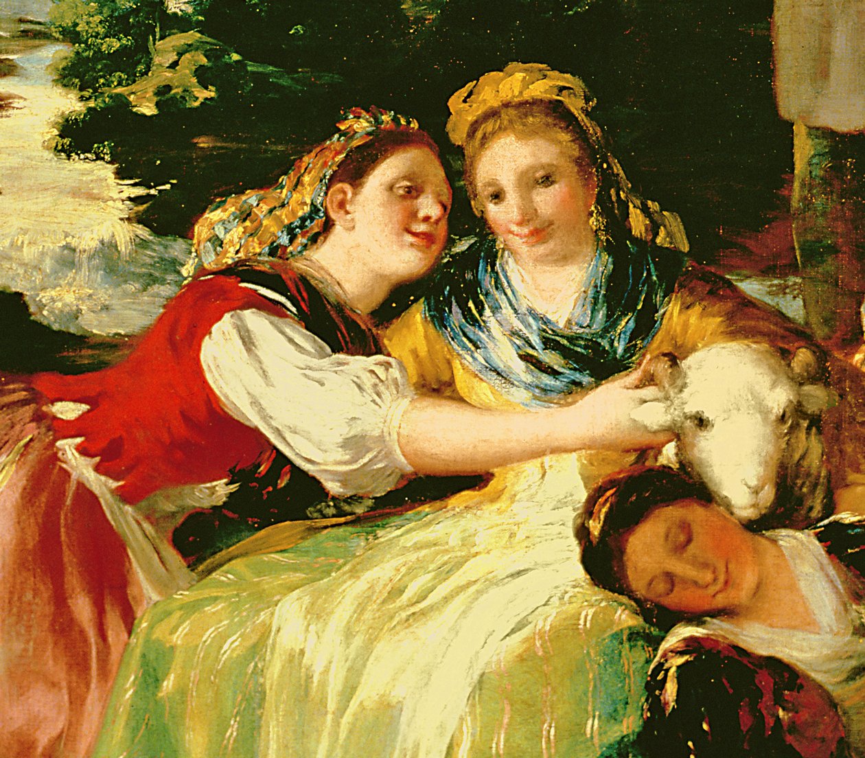 De Wasvrouwen (detail) door Francisco de Goya