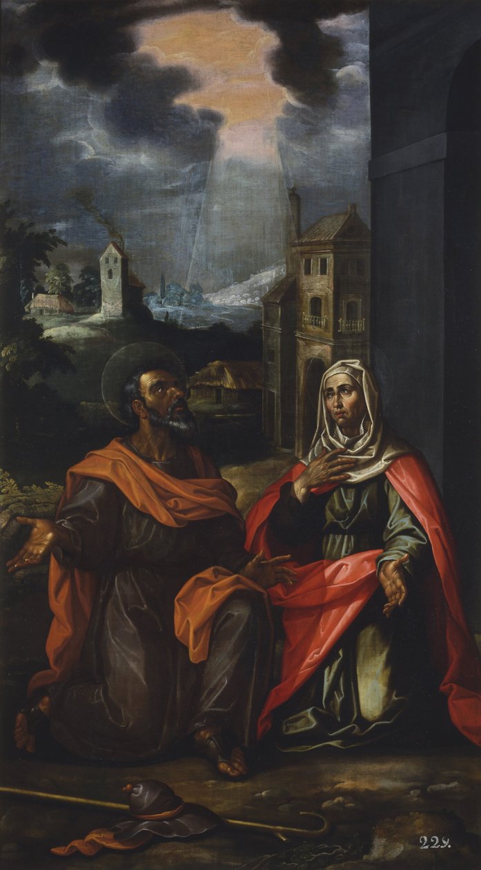 San Joaquín y Santa Ana door Francisco Pacheco