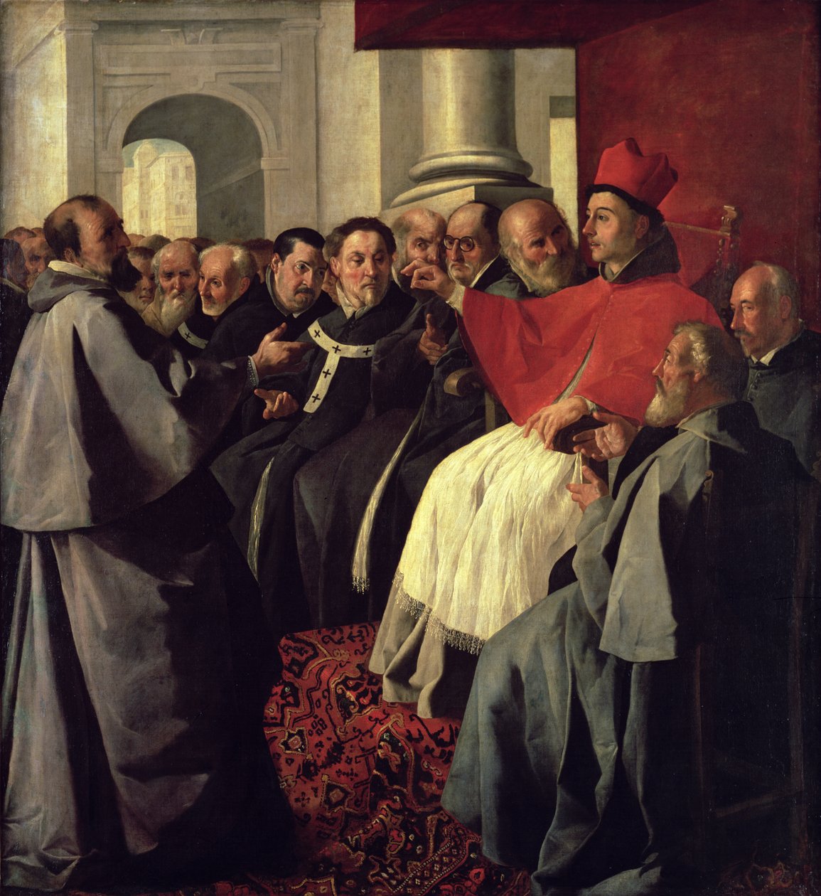 Sint Bonaventura (1221-74) op het Concilie van Lyon in 1274, 1627 door Francisco de Zurbaran
