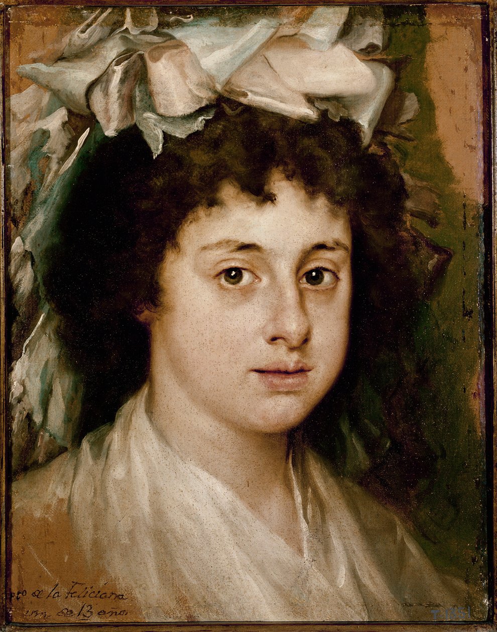 Portret van Feliciana, op 13-jarige leeftijd door Francisco Bayeu y Subias