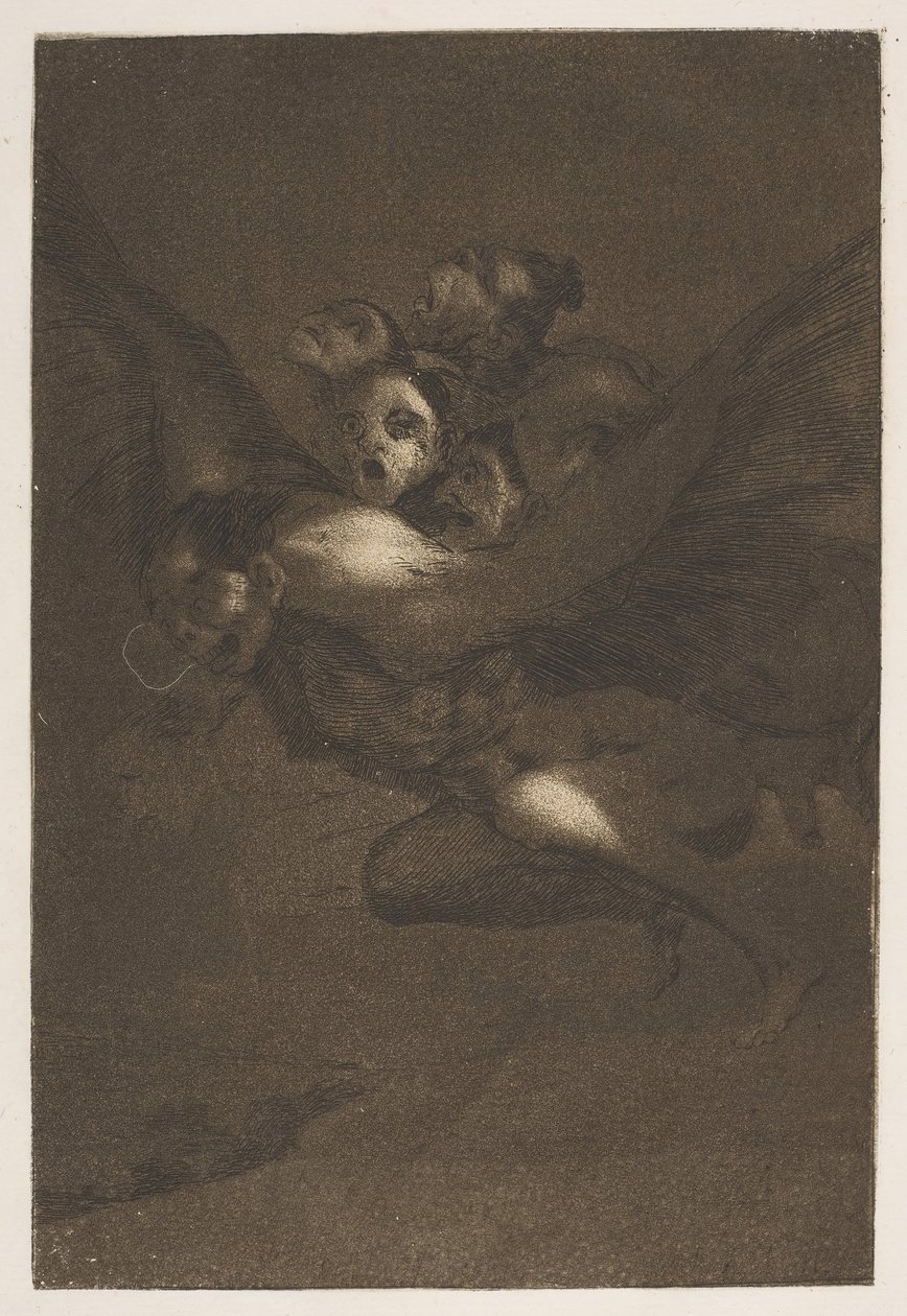 Bon Voyage, uit Los Caprichos, plaat 64, 1799 door Francisco de Goya
