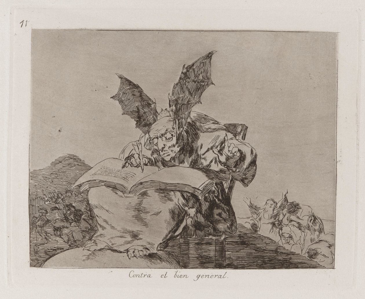 Contra el bien general, Plaat 71 uit Los desastres de la guerra door Francisco de Goya