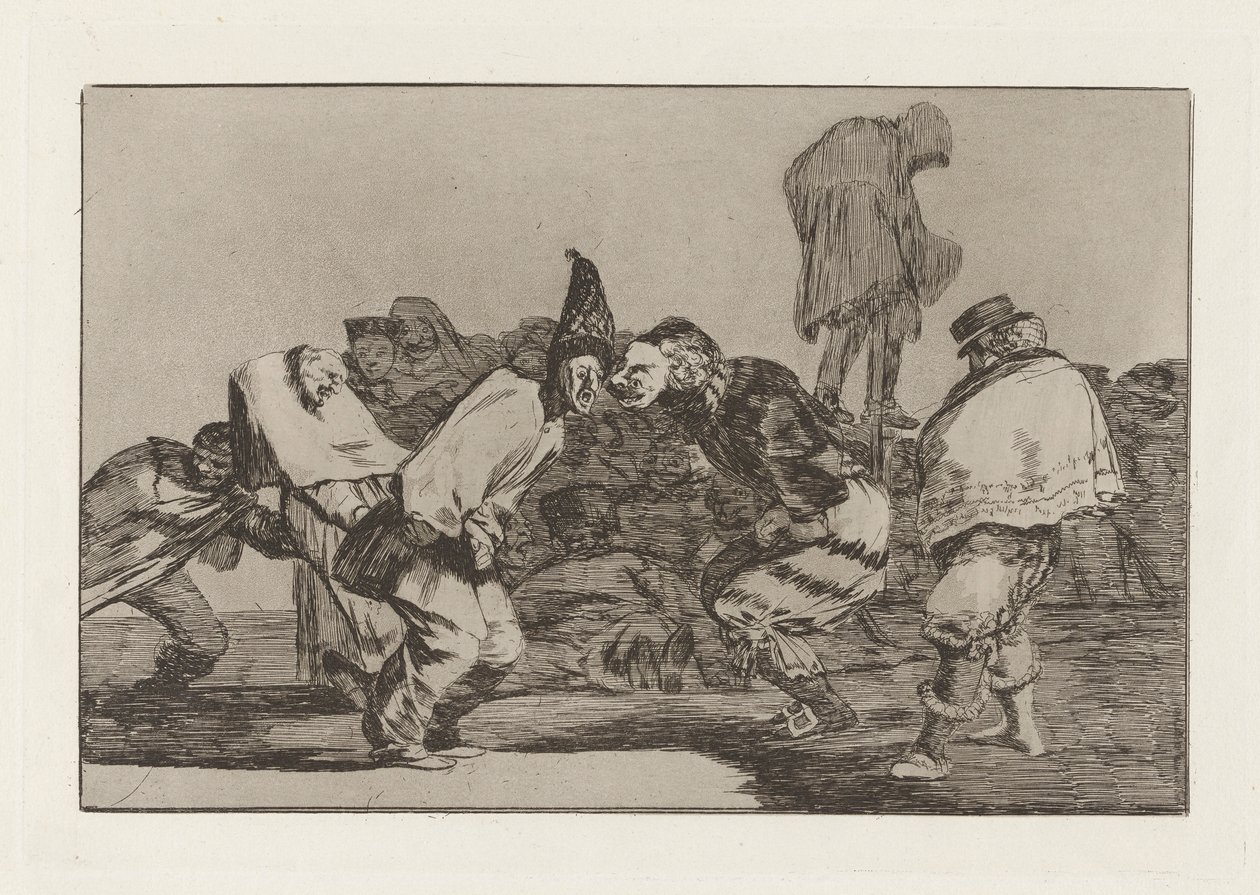 Disparate de carnabal, ook bekend als Alegrias antruejo, que mañana seras ceniza, uit de serie Los disparates door Francisco de Goya