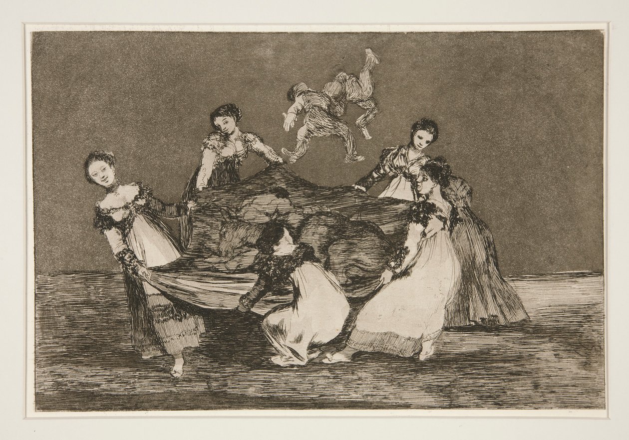 Disparate femenino, pl. 1 uit de serie Los proverbios door Francisco de Goya