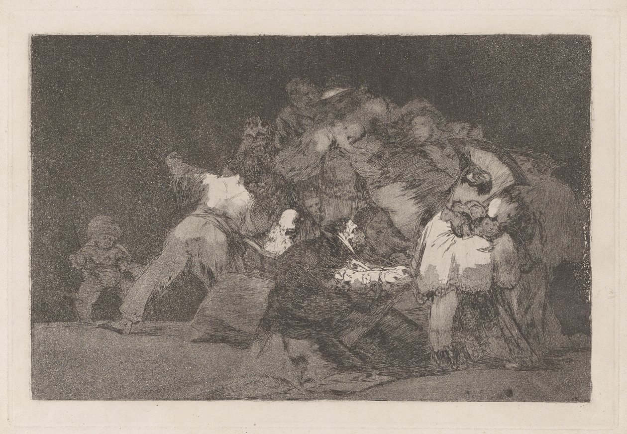 Disparate general (Algemene Dwaasheid), ook bekend als Unas de Gato y Habito de Beato (De Klauwen van een Kat en de Kleding van een Toegewijde), uit de serie Los disparates (Los proverbios) door Francisco de Goya