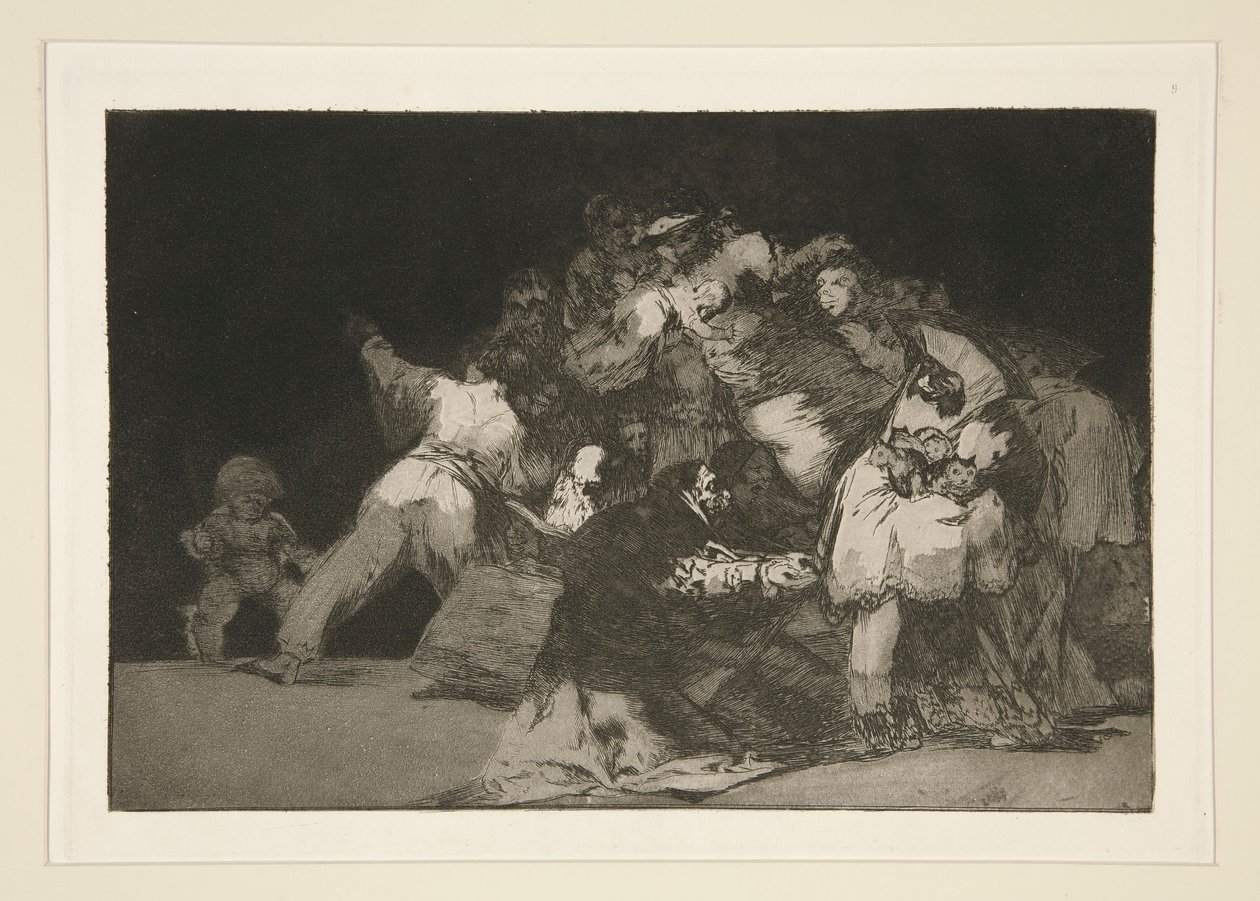 Disparate general (Algemene dwaasheid), pl. 9 uit de serie Los proverbios door Francisco de Goya