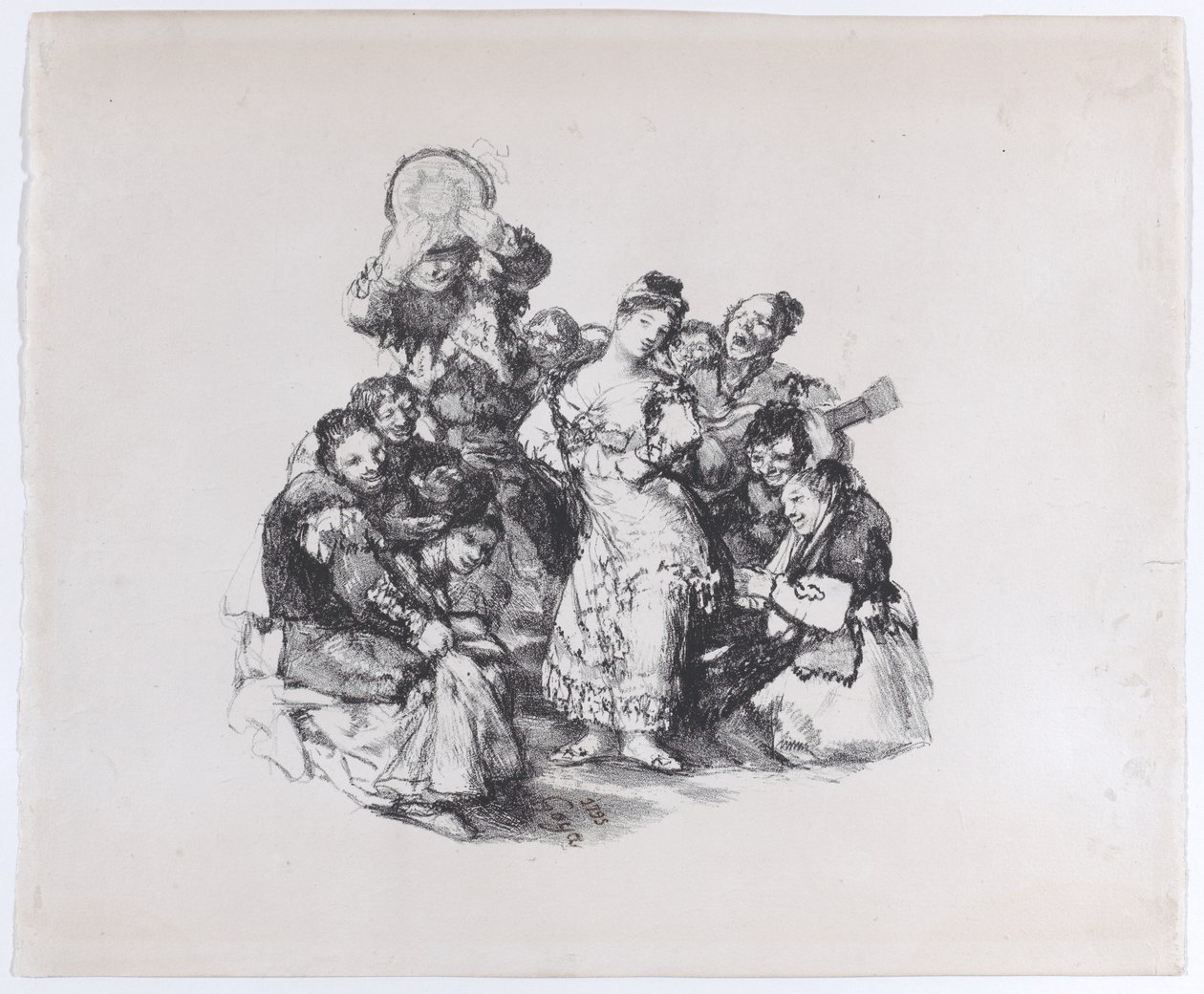 El vito De Andalusische dans, ca. 1825-1826 door Francisco de Goya