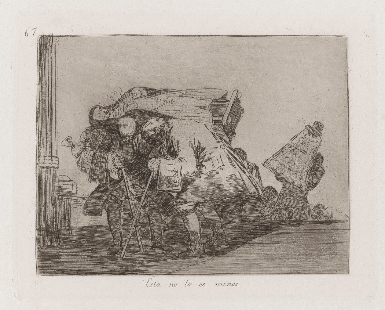 Dit is niet minder zo, plaat 67 uit de serie Los desastres de la guerra (De Rampen van de Oorlog) door Francisco de Goya