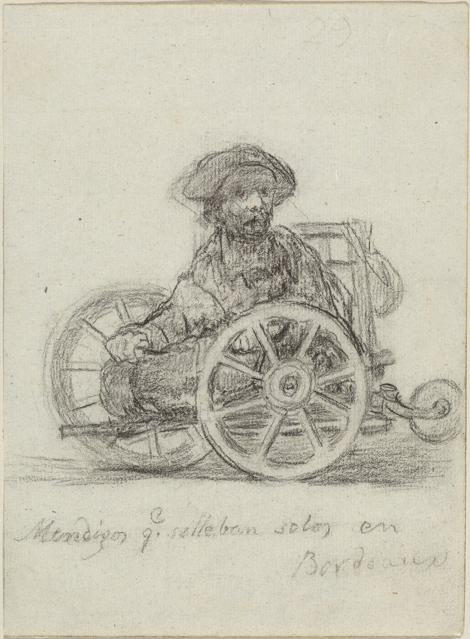Bedelaars die zich alleen redden in Bordeaux door Francisco de Goya