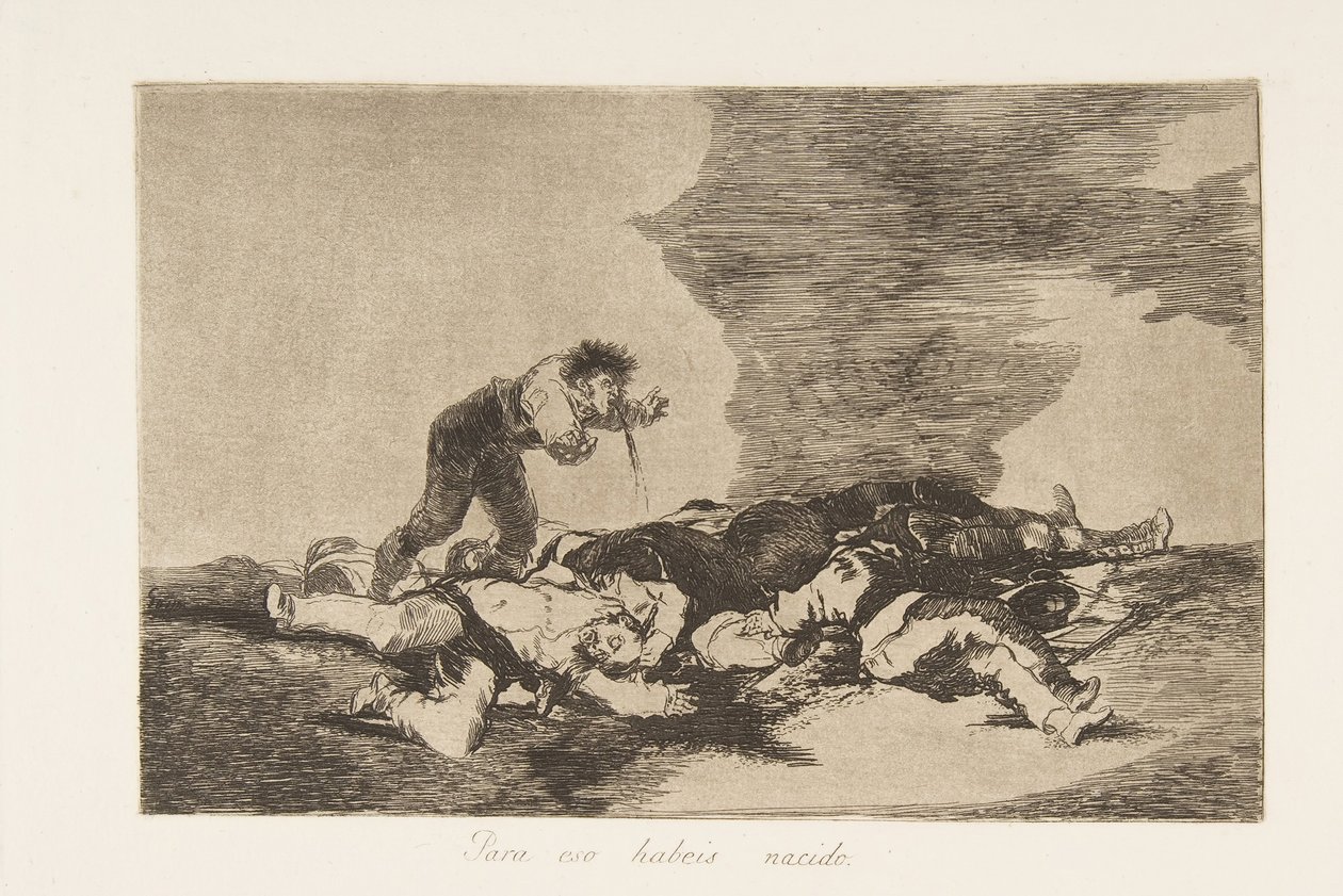 Plaat 12 uit De Rampen van de Oorlog: Dit door Francisco de Goya
