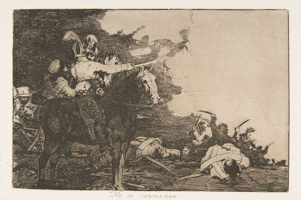 Plaat 17 uit De rampen van de oorlog: Zij..., 1810 gepubliceerd 1863 door Francisco de Goya