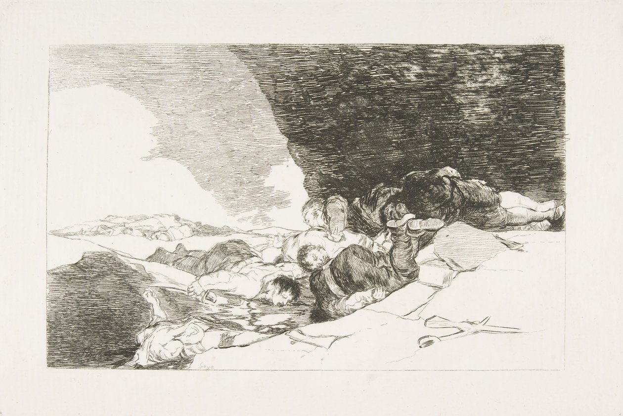 Blad 23 uit De Rampen van de Oorlog Los Desastres de la Guerra: Hetzelfde Elders, 1810 door Francisco de Goya