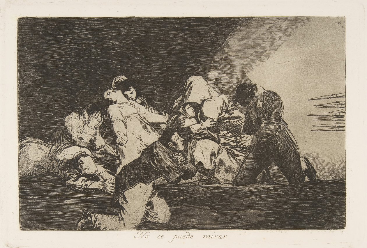 Blad 26 uit De rampen van de oorlog Los Desastres de la Guerra: Eén..., 1810-20, gepubliceerd 1863 door Francisco de Goya