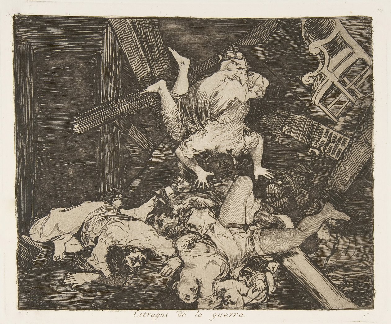Plaat 30 uit De rampen van de oorlog Los Desastres de la Guerra: Ravage, 1810 gepubliceerd 1863 door Francisco de Goya