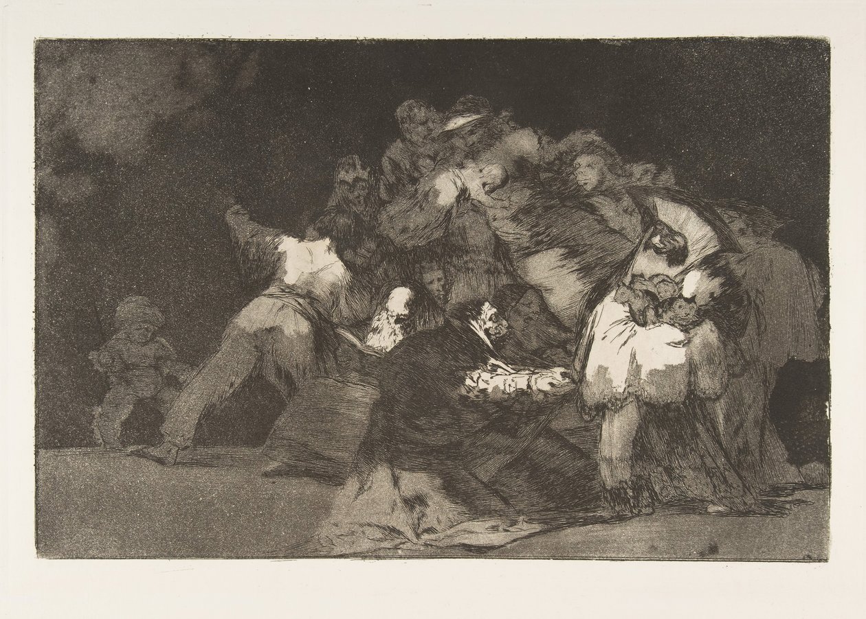 Plaat 9 uit de Disparates: Algemene dwaasheid, ca. 1816-23 gepubliceerd 1864 door Francisco de Goya