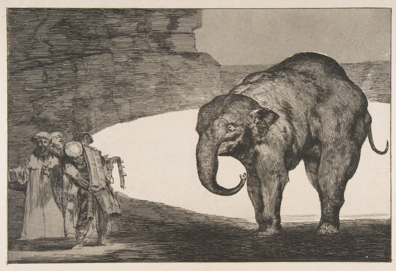 Plaat C uit de Disparates: Dierlijke Dwaasheid door Francisco de Goya
