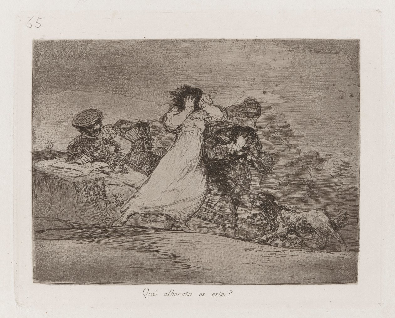 Wat is dit rumoer?, Plaat 65 uit Los desastres de la guerra (De rampen van de oorlog) door Francisco de Goya