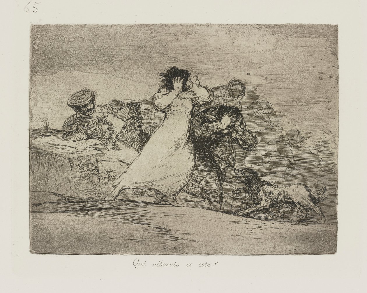 Wat is deze ophef?, pl. 65 uit de serie Los desastres de la guerra door Francisco de Goya