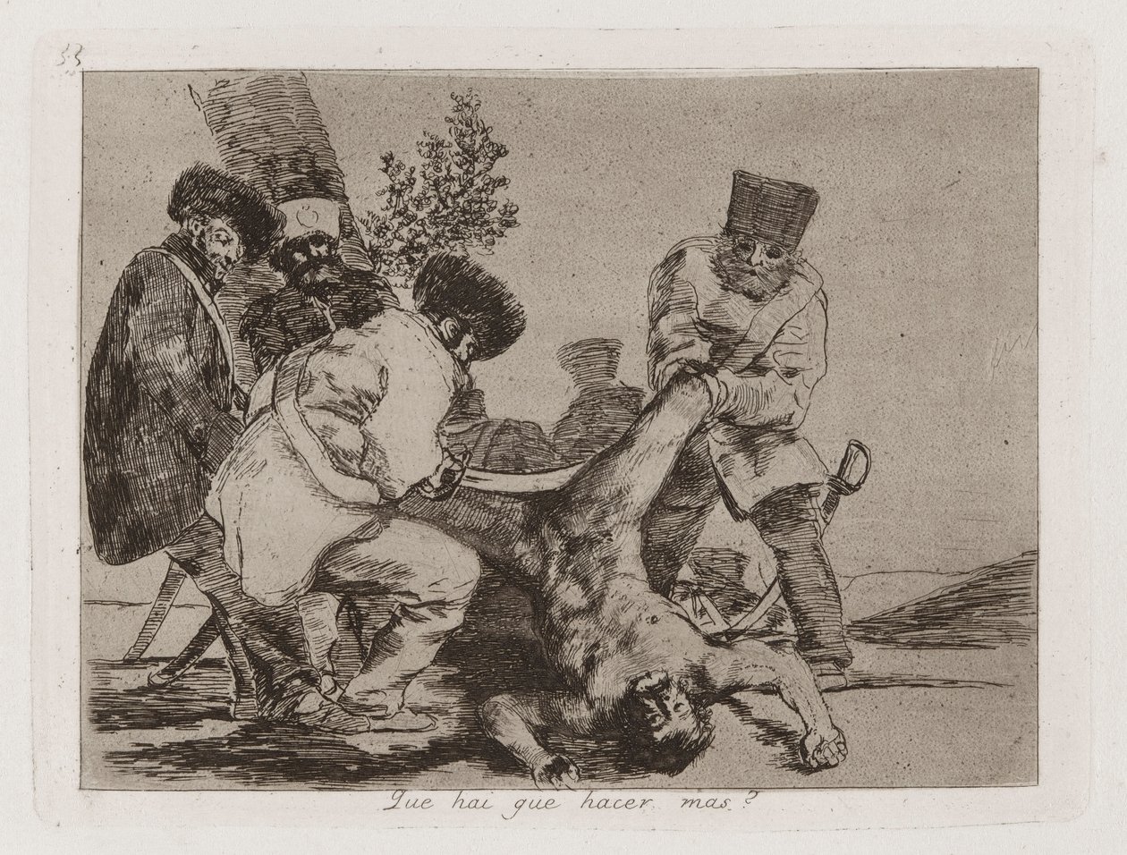 Wat Meer Kan Worden Gedaan?, Plaat 33 uit Los desastres de la guerra door Francisco de Goya