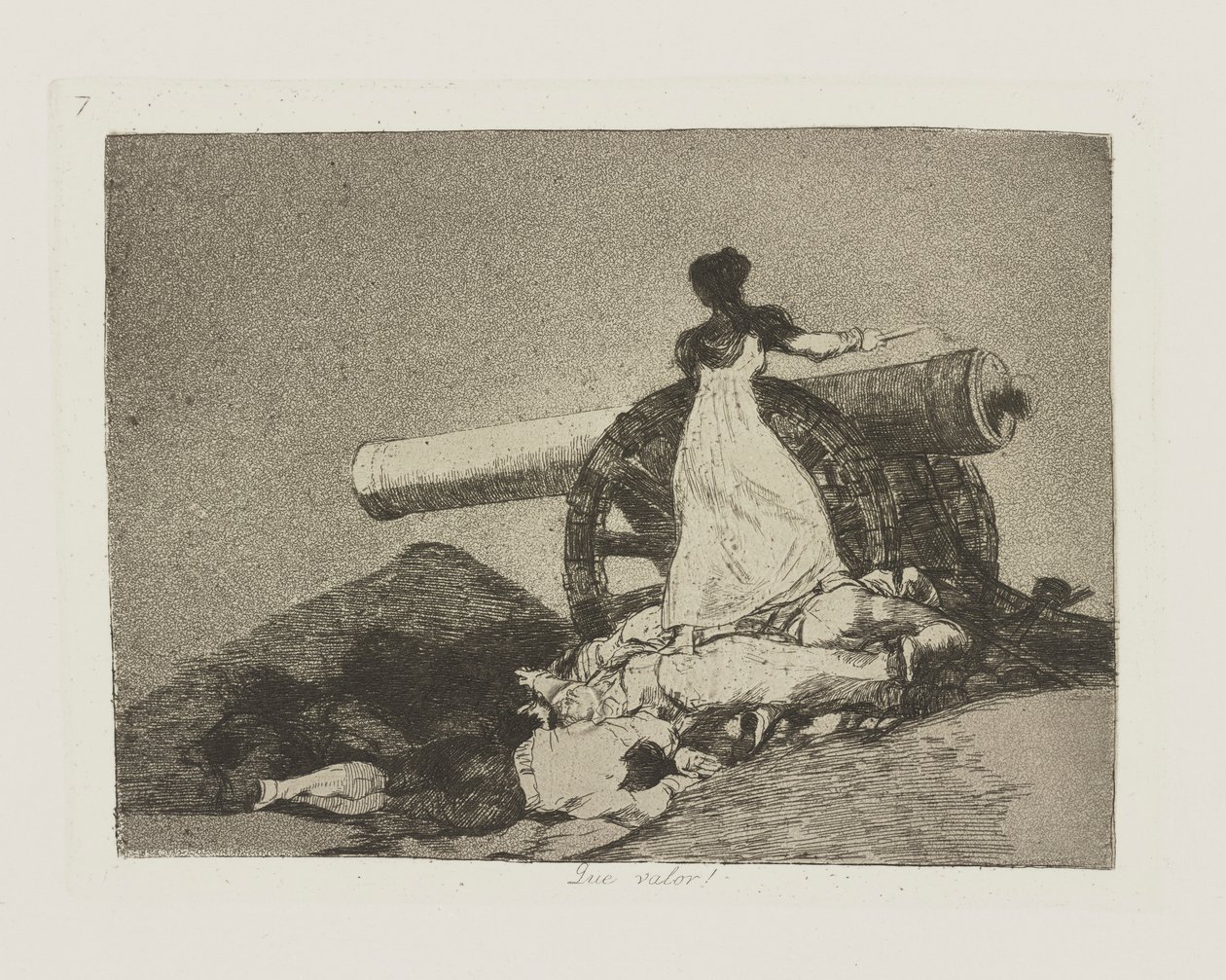 Que valor! (Wat een moed!), pl. 7 uit de serie Los desastres de la guerra (De rampen van de oorlog) door Francisco de Goya