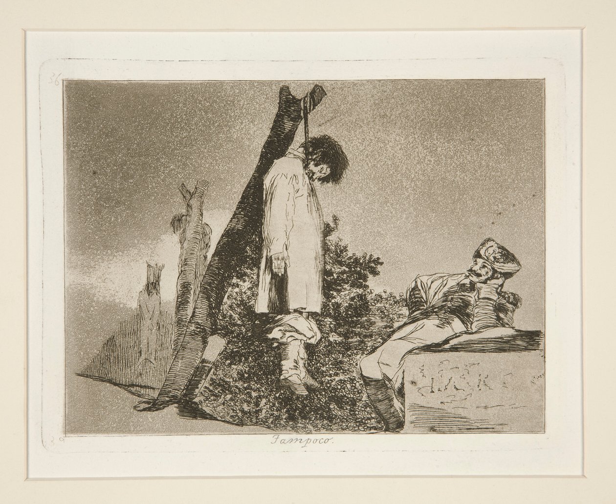 Tampoco (Ook niet in dit geval), pl. 36 uit Los desastres de la guerra (De rampen van de oorlog) door Francisco de Goya