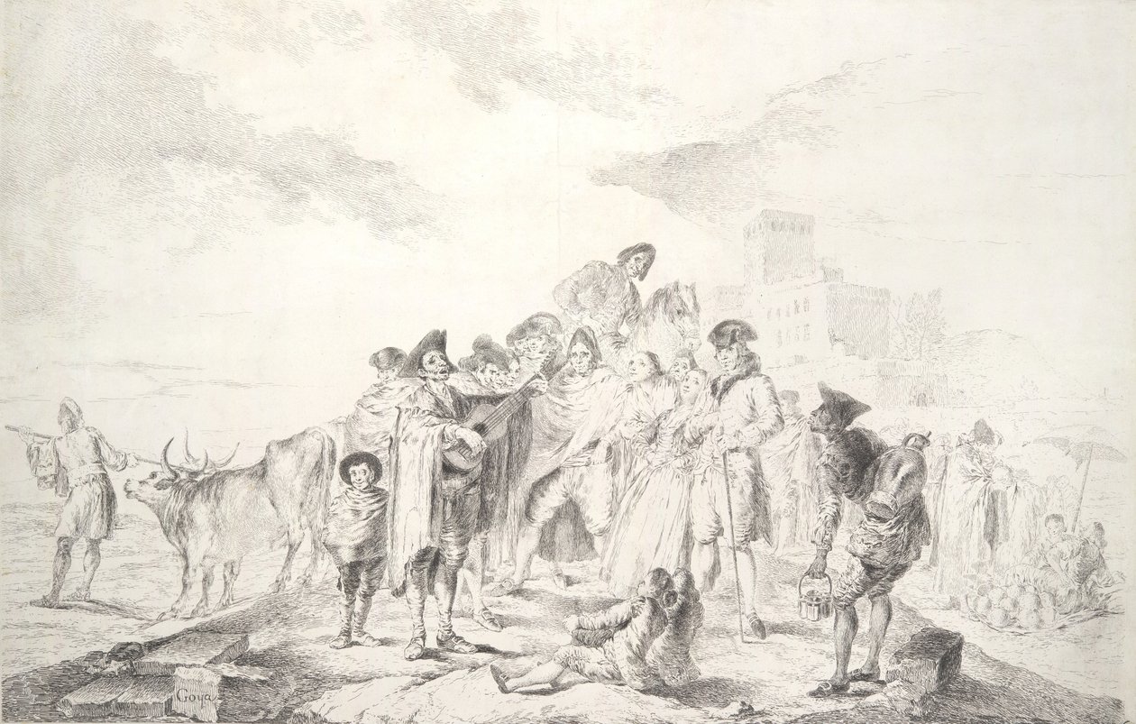 De blinde gitarist El ciego de la guitarra, ca. 1778 door Francisco de Goya