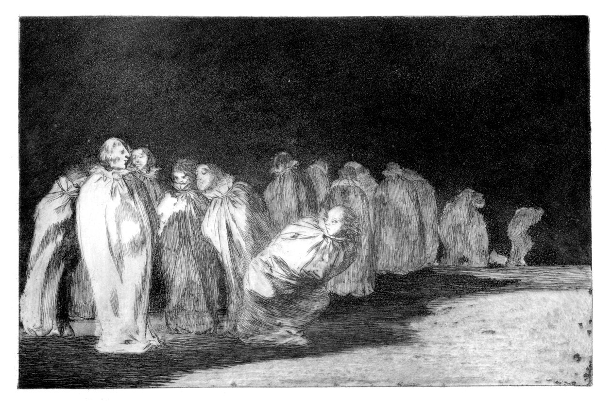 De mannen in zakken door Francisco de Goya