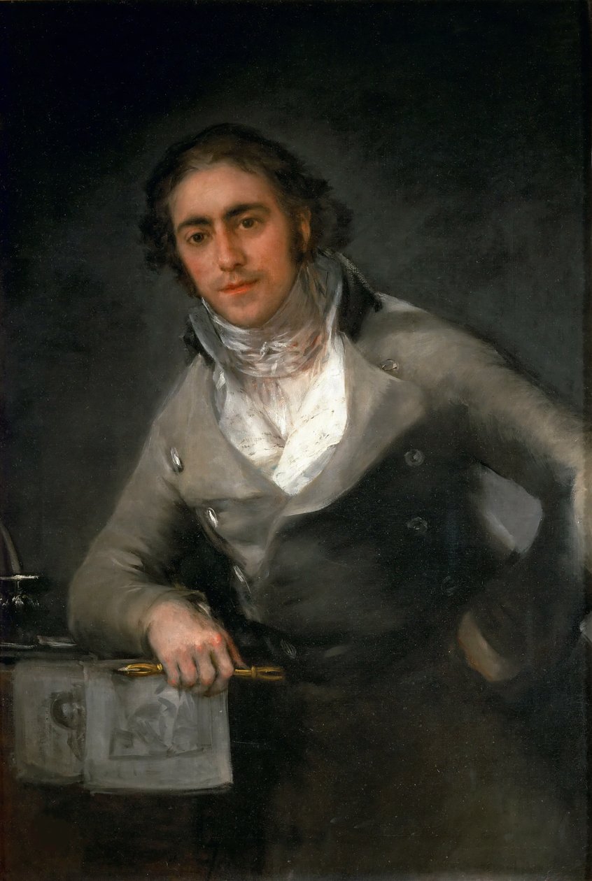 Portret van een man Evaristo Pérez de Castro, ca. 1806 door Francisco Goya de