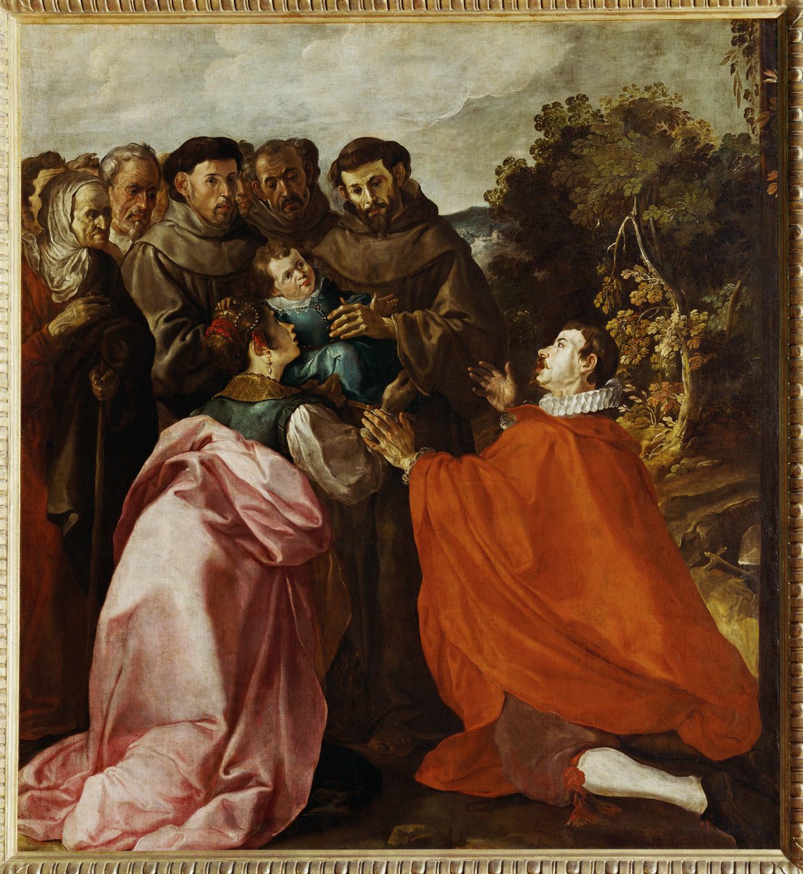 Sint Franciscus geneest het kind Bonaventura - Sint Franciscus geneest het kind Bonaventura ... door Francisco Herrera