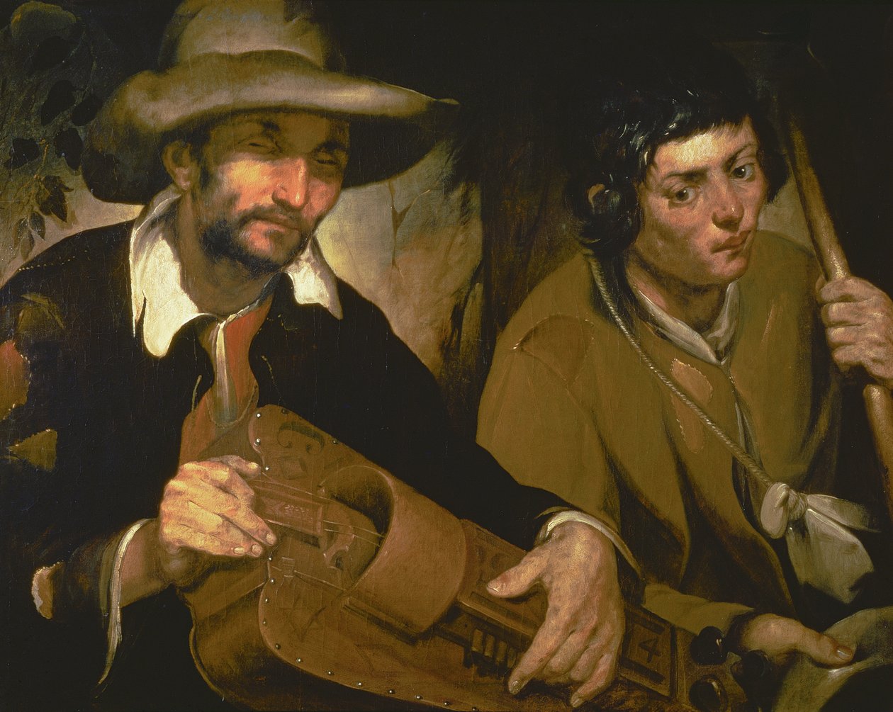 De blinde draailierspeler, c.1640 door Francisco Herrera