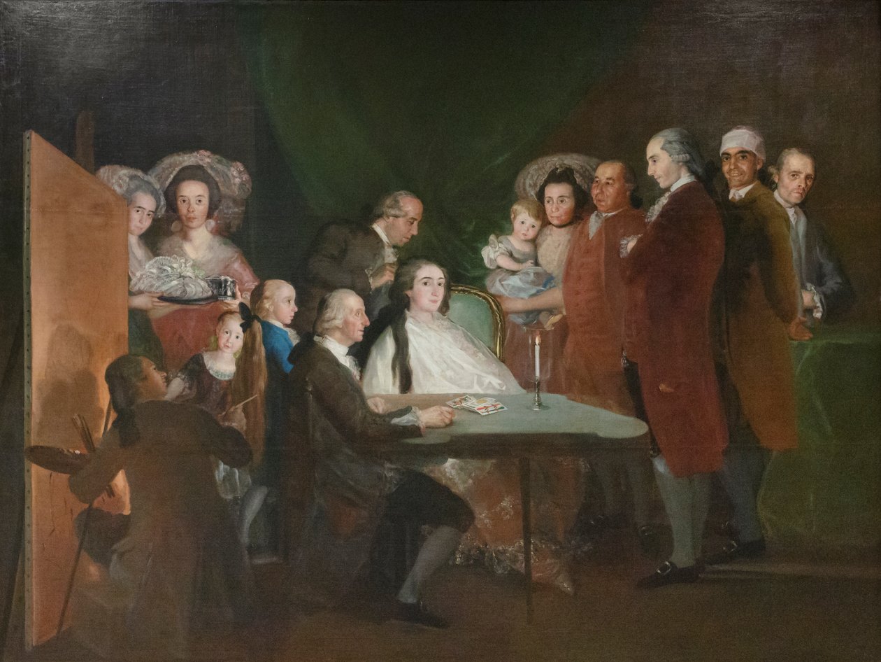 De familie van de infant Don Luis van Bourbon door Francisco Jose de (school of) Goya