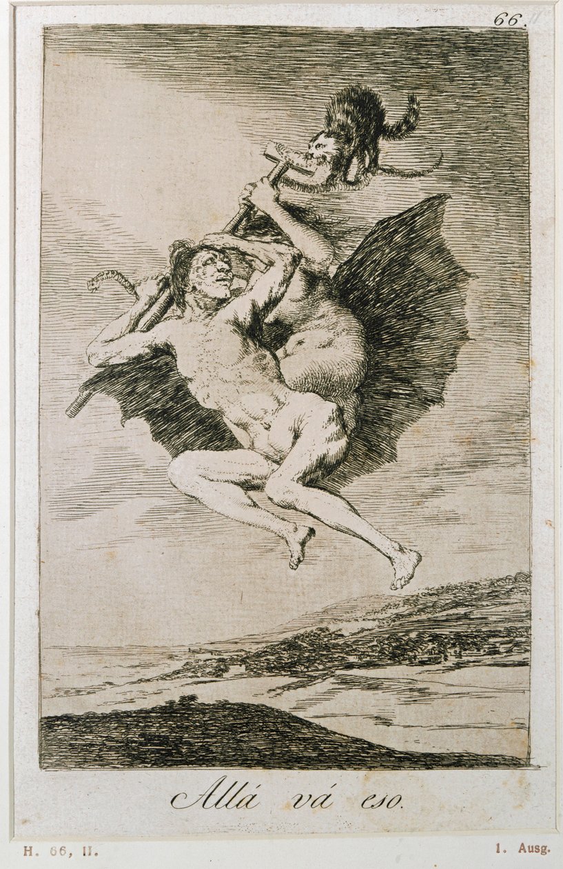 Alla va eso (ets) door Francisco Jose de Goya y Lucientes